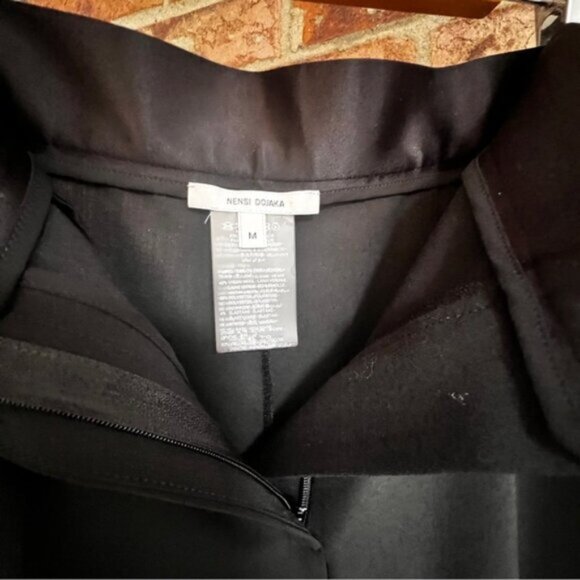 NENSI DOJAKA  BNWOT Satin-trimmed crepe wide-leg pant Made in Italy M - Picture 8 of 16